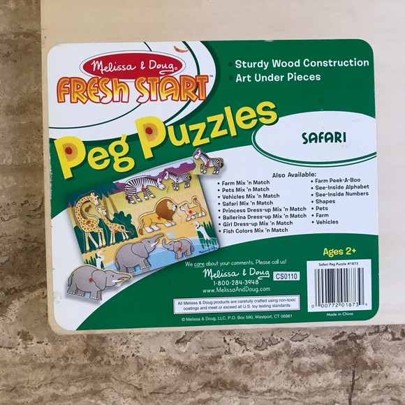 Melissa & Doug | Wooden Peg Puzzle - Picture 7 of 7